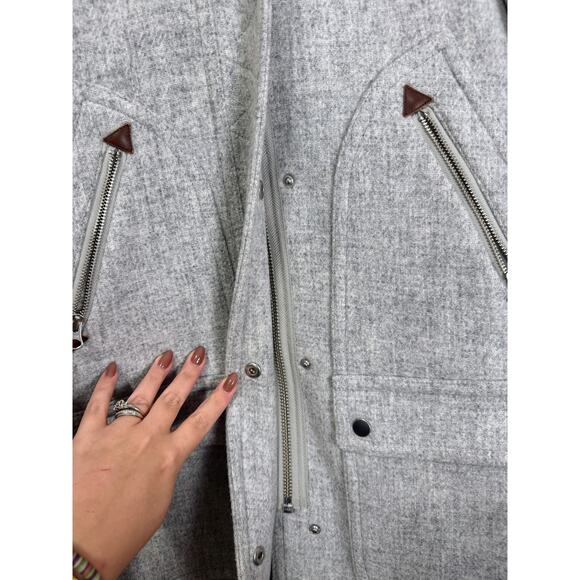 NEW J.Crew Italian Stadium Wool Blend Parka With Hood by Nello Gori Size 0 - Picture 5 of 6